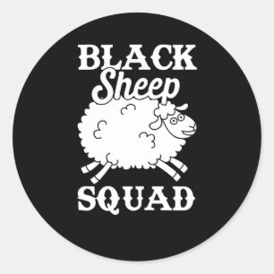 Black Sheep Squad Sheep Lover Schäfer Runder Aufkleber