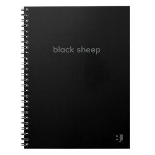Black Sheep - Typografie Notizbuch Notizblock