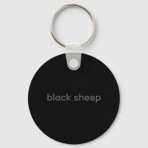 Black Sheep - Typografie-Schlüsselanhänger