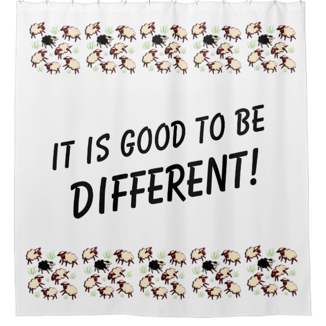 Black Sheep und andere + Ihr Backgr. Ideen Duschvorhang (Vorderseite)