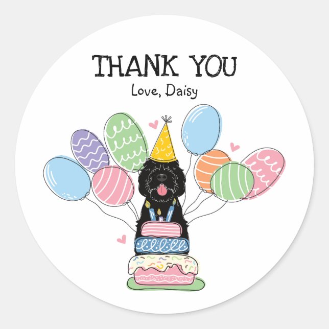 Black Sheepadoodle Fevor Tags Sticker (Vorderseite)