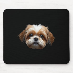 Black Shih Tzu Dog Shih Tzu Face Mousepad