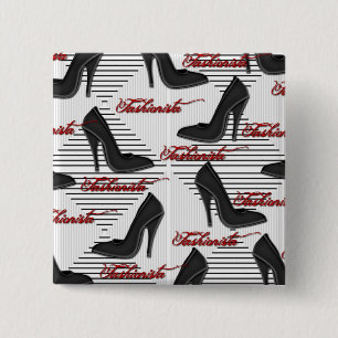 Black Shoes-Fashionista Button