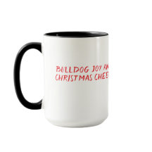 Black Siegel Bulldog Weihnachtskalender Kaffee Tas