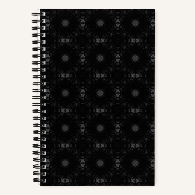 Black Signature Pattern  Notizbuch (Vorderseite)