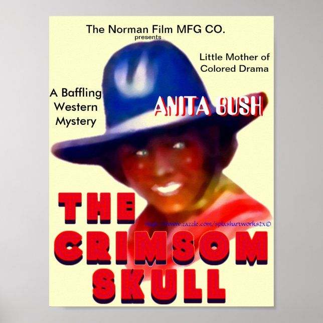 "Black Silent Film Star" Poster (Vorne)