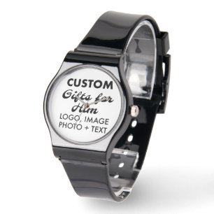 Black Silicon Watch Custom Geschenke für ihn Armbanduhr