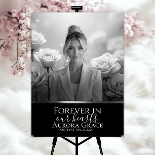 Black Silver Band Memorial Poster Graustufen