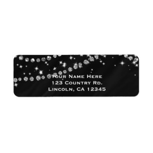 Black & Silver Diamant Bling Glamour Funkeln