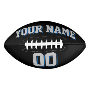 BLACK SILVER GRAU UND BLAUE Custom Football