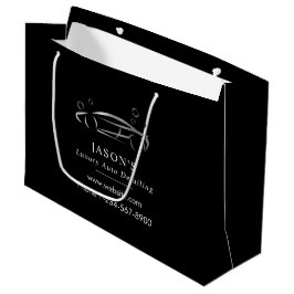 Black & Silver Luxury Auto Detailing Car Cleaning Große Geschenktüte