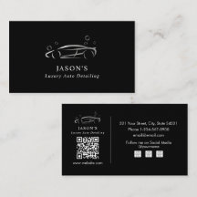 Black & Silver Luxury Auto Detailing Car Cleaning