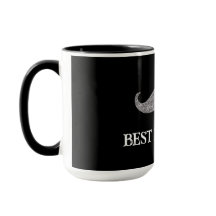 Black Silver Mustache Vatertag