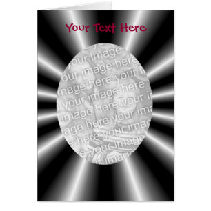 Black Silver Rays Design Votre Carte photo