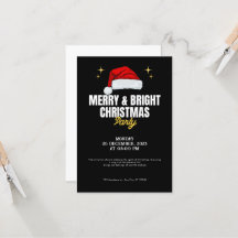 Black Simple Christmas Party