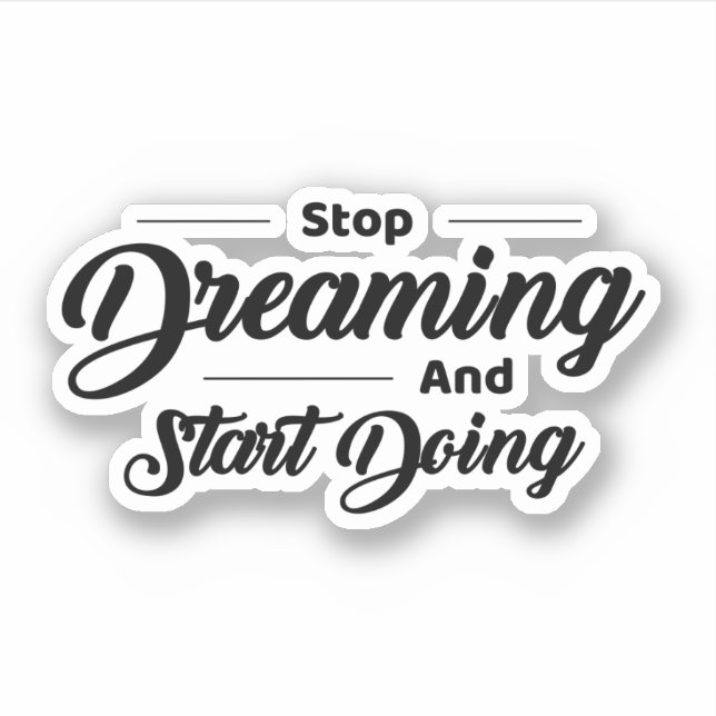 Black Simple Quotes Aufkleber (Vorderseite)