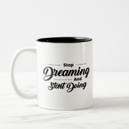 Black Simple Quotes-Tasse Zweifarbige Tasse