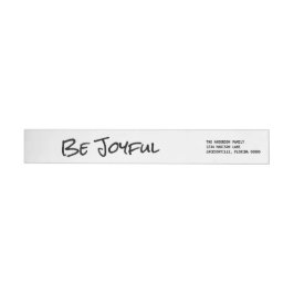 Black Simple Script Be Joyful Holiday Labels