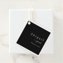 Black Simple Script Modern Luxus Vielen Dank Geschenkanhänger