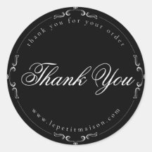 Black Simple Vintag Blüh Danke