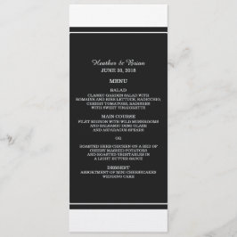 Black Simply Elegant Wedding Menu Menükarte