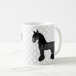 Black Sinti und Roma Vanner Clydesdale Shire Carto Kaffeetasse