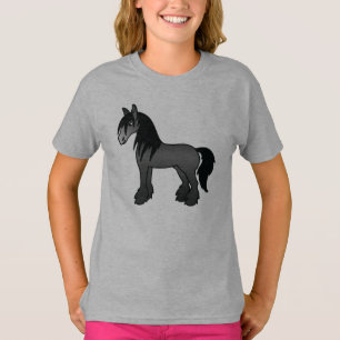 Black Sinti und Roma Vanner Clydesdale Shire Carto T-Shirt