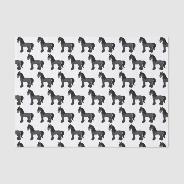 Black Sinti und Roma Vanner Clydesdale Shire Patte Seidenpapier (Vorderseite)