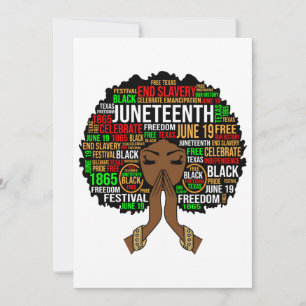 Black Sista Gal Melanin Woman Juneteste Königin Einladung