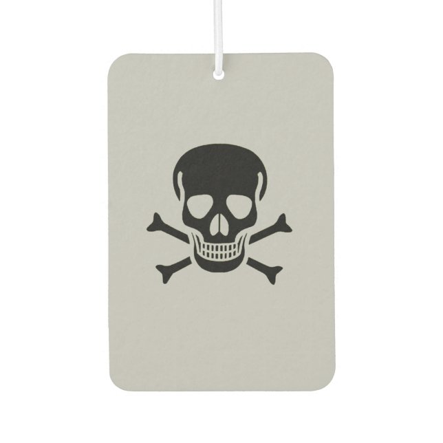 Black Skull Grau Auto Lufterfrischer (Vorderseite)
