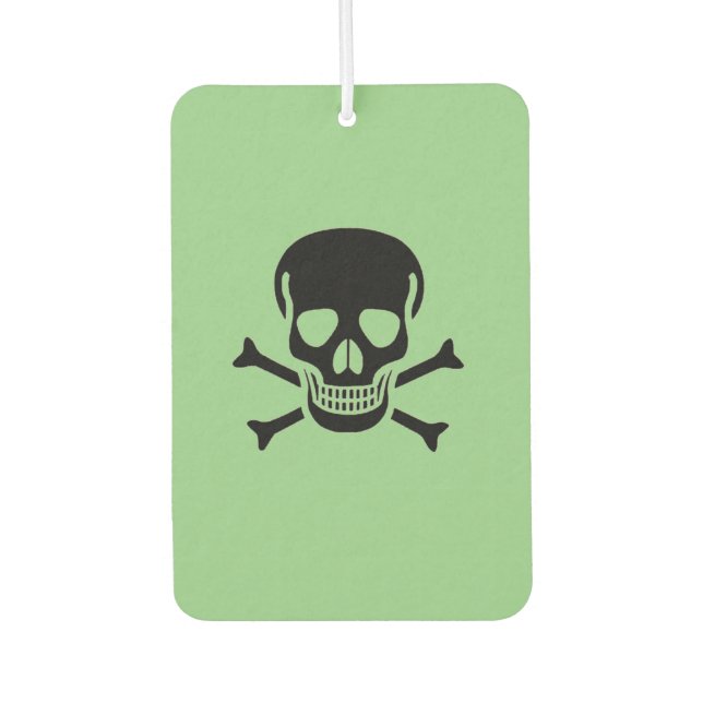 Black Skull Green Car Lufterfrischer (Vorderseite)
