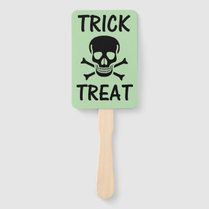Black Skull Trick Leckerei grünes Rechteck Handfäc Fächer