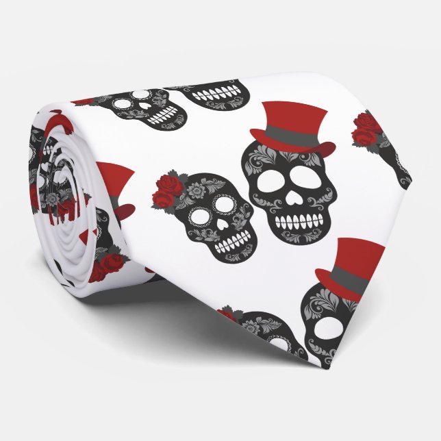 Black skulls Duo Thunder_Cove Krawatte (Gerollt)