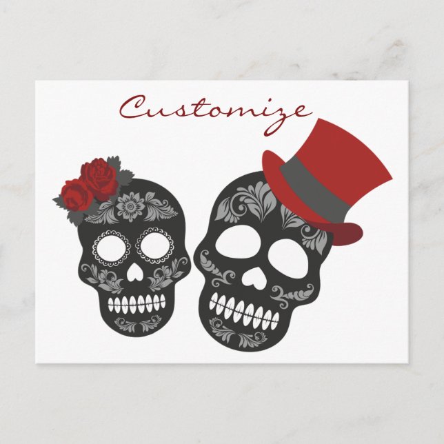 Black skulls Duo Thunder_Cove Postkarte (Vorderseite)