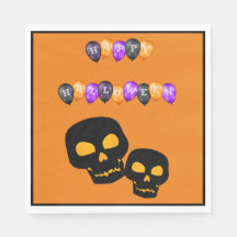 Black Skulls Frohe Halloween Balloons
