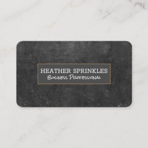 Black Slate Elegant Visitenkarte