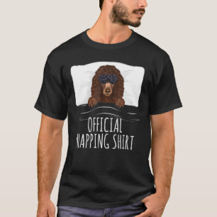 Black Sleep Mask Irish Water Spaniel Offiziell Nap T-Shirt