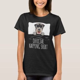 Black Sleep Mask Irish Wolfhound Offiziell Napping T-Shirt