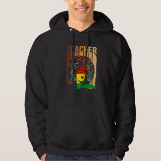 Black Smart Teacher Afro Liebe Melanin African Ame Hoodie