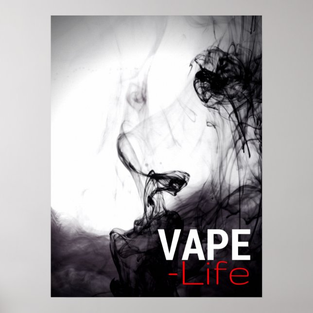 Black Smoke Vape Life Premium Poster (Vorne)
