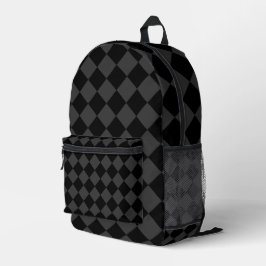 Black & Smoky Black Diamonds - elegant & zeitlos Bedruckter Rucksack