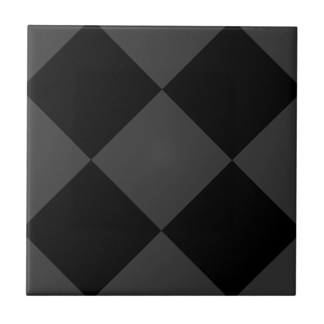Black & Smoky Black Diamonds - elegant & zeitlos Fliese (Vorderseite)