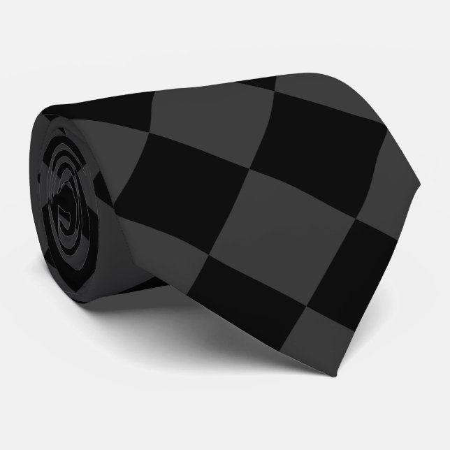 Black & Smoky Black Diamonds - elegant & zeitlos Krawatte (Gerollt)