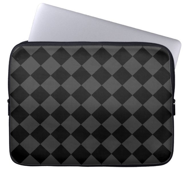 Black & Smoky Black Diamonds - elegant & zeitlos Laptopschutzhülle (Vorderseite)