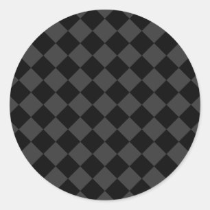 Black & Smoky Black Diamonds - elegant & zeitlos Runder Aufkleber
