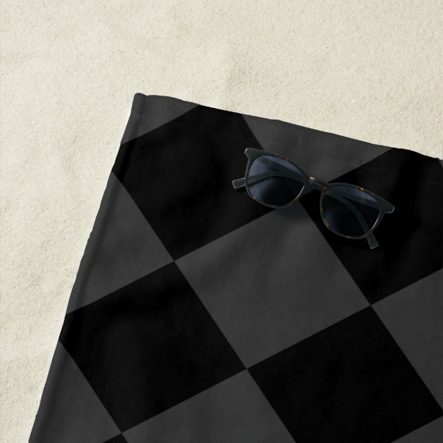 Black & Smoky Black Diamonds - elegant & zeitlos Strandtuch (Beispiel)