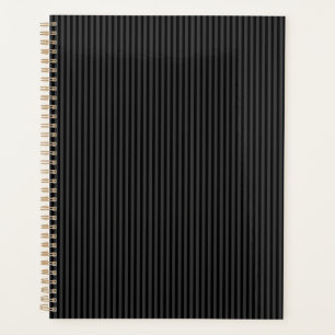 Black & Smoky Black Narrow Vertical Stripes