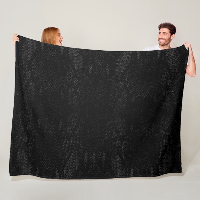 Black Snake Skin Print Fleecedecke (Beispiel)