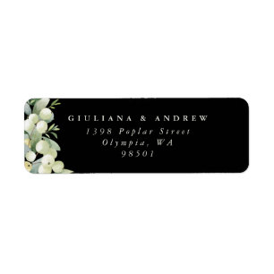 Black Snowberry+Eucalyptus Rücksendeadresse