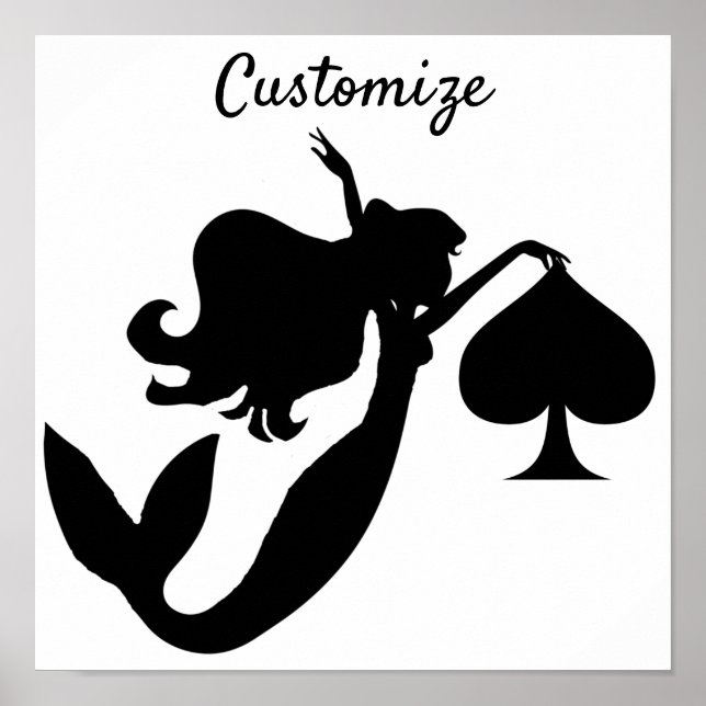Black Spade Mermaid Silhouette Thunder_Cove Poster (Vorne)